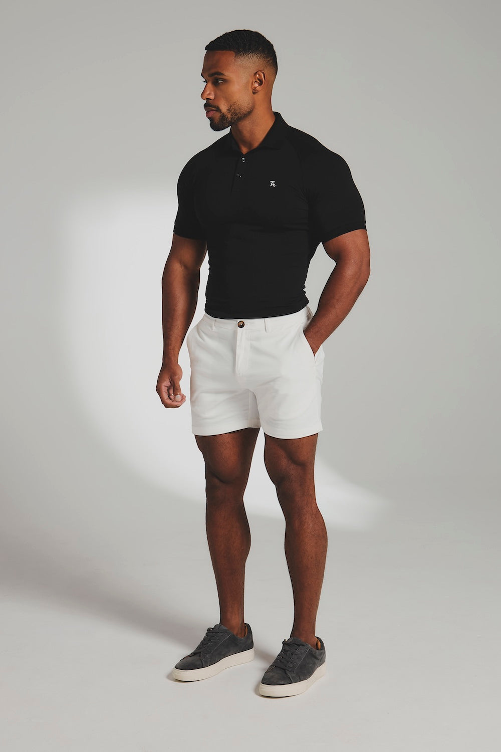 Athletic Fit Polo Shirt in Black