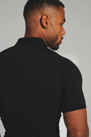 Athletic Fit Polo Shirt in Black
