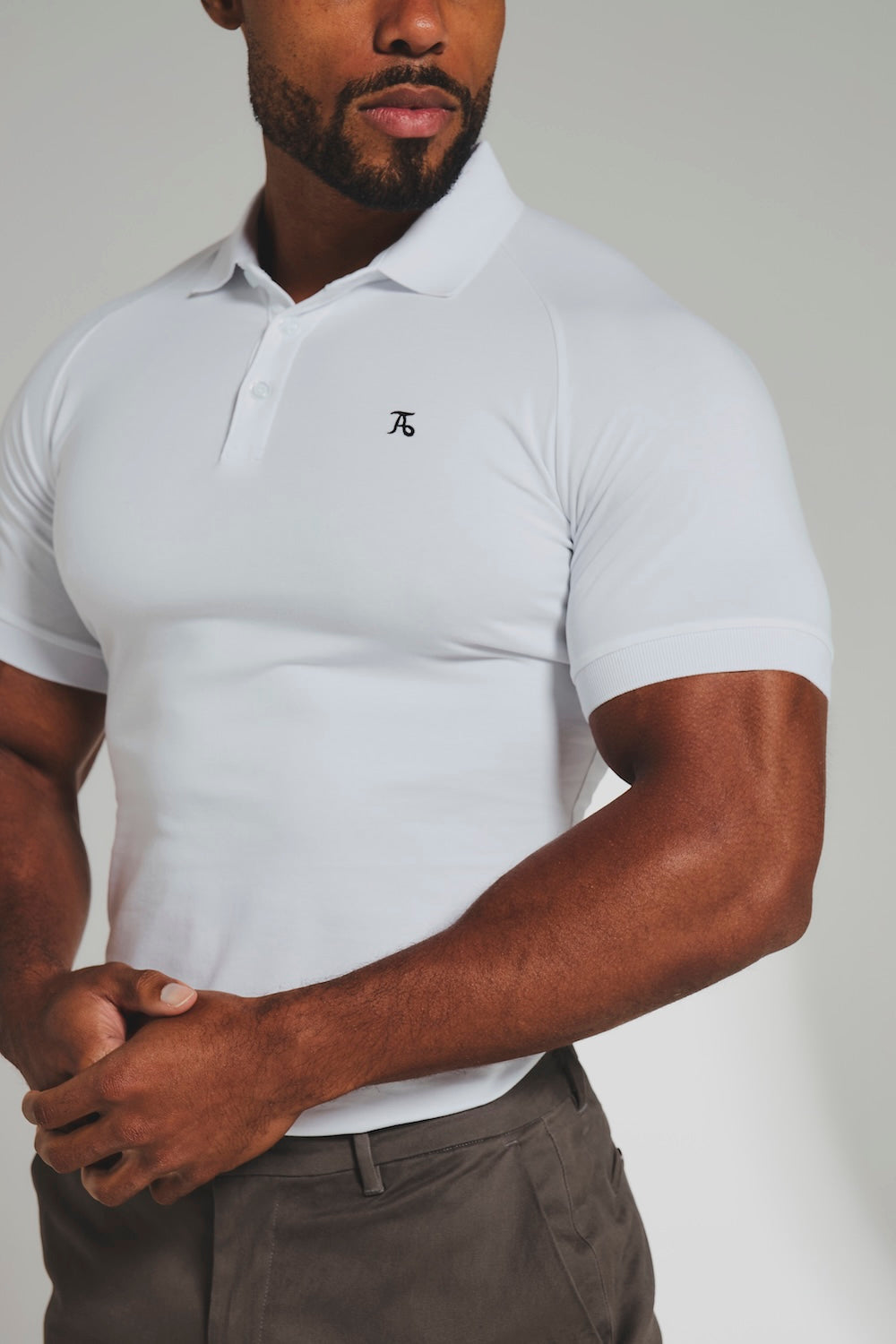 Athletic Fit Polo Shirt in White