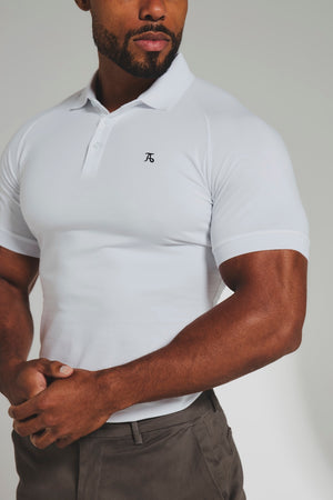 Athletic Fit Polo Shirt in White