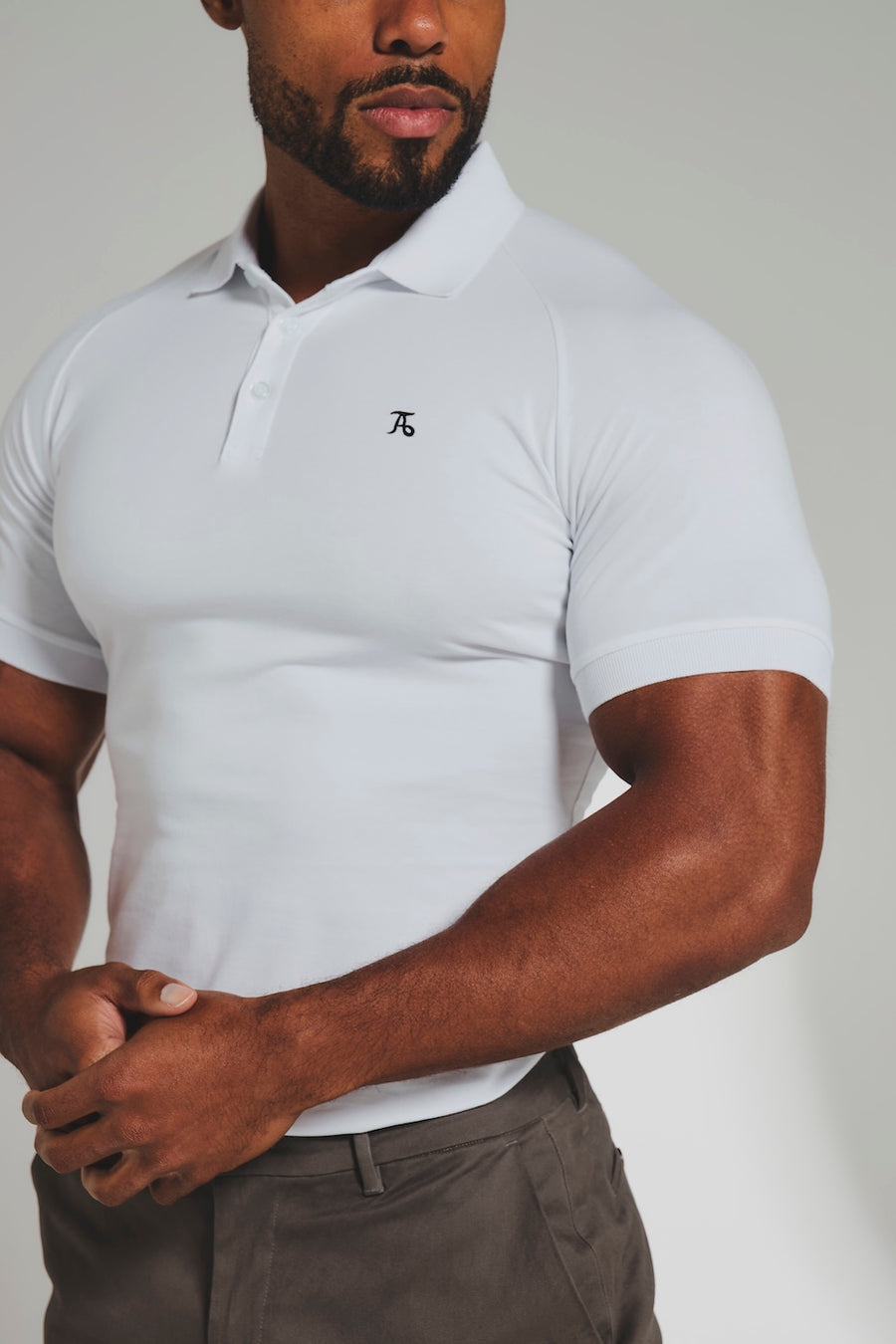 Athletic Fit Polo Shirt in White