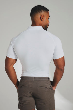 Athletic Fit Polo Shirt in White