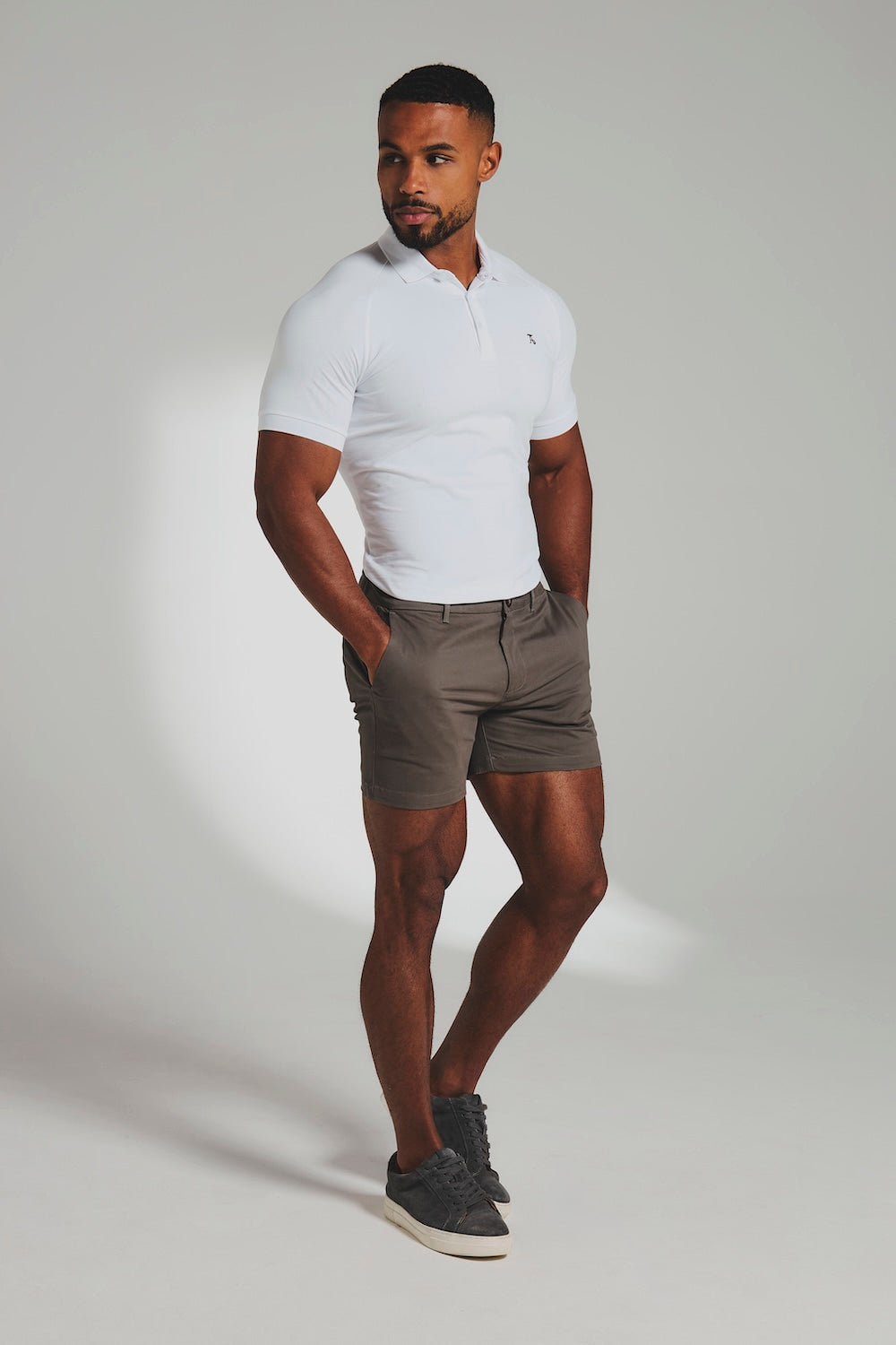 Athletic Fit Polo Shirt in White