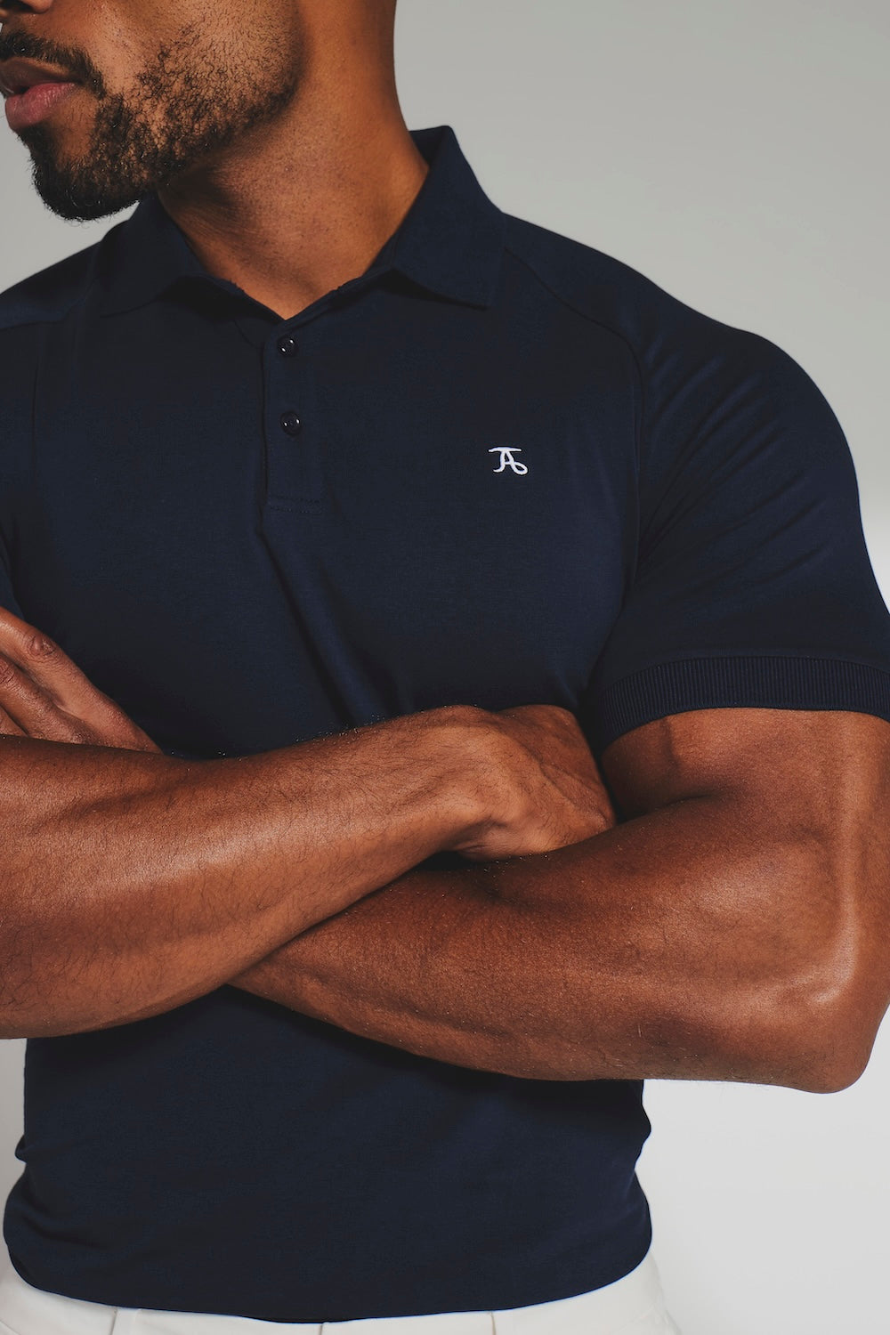 Athletic Fit Polo Shirt in True Navy