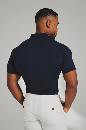 Athletic Fit Polo Shirt in True Navy