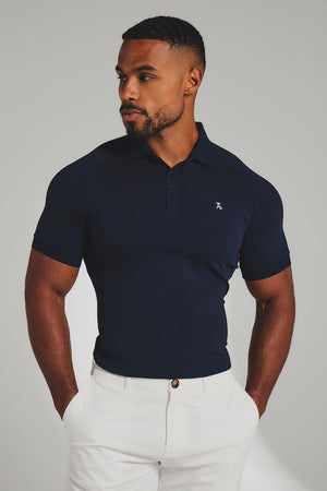 Athletic Fit Polo Shirt in True Navy