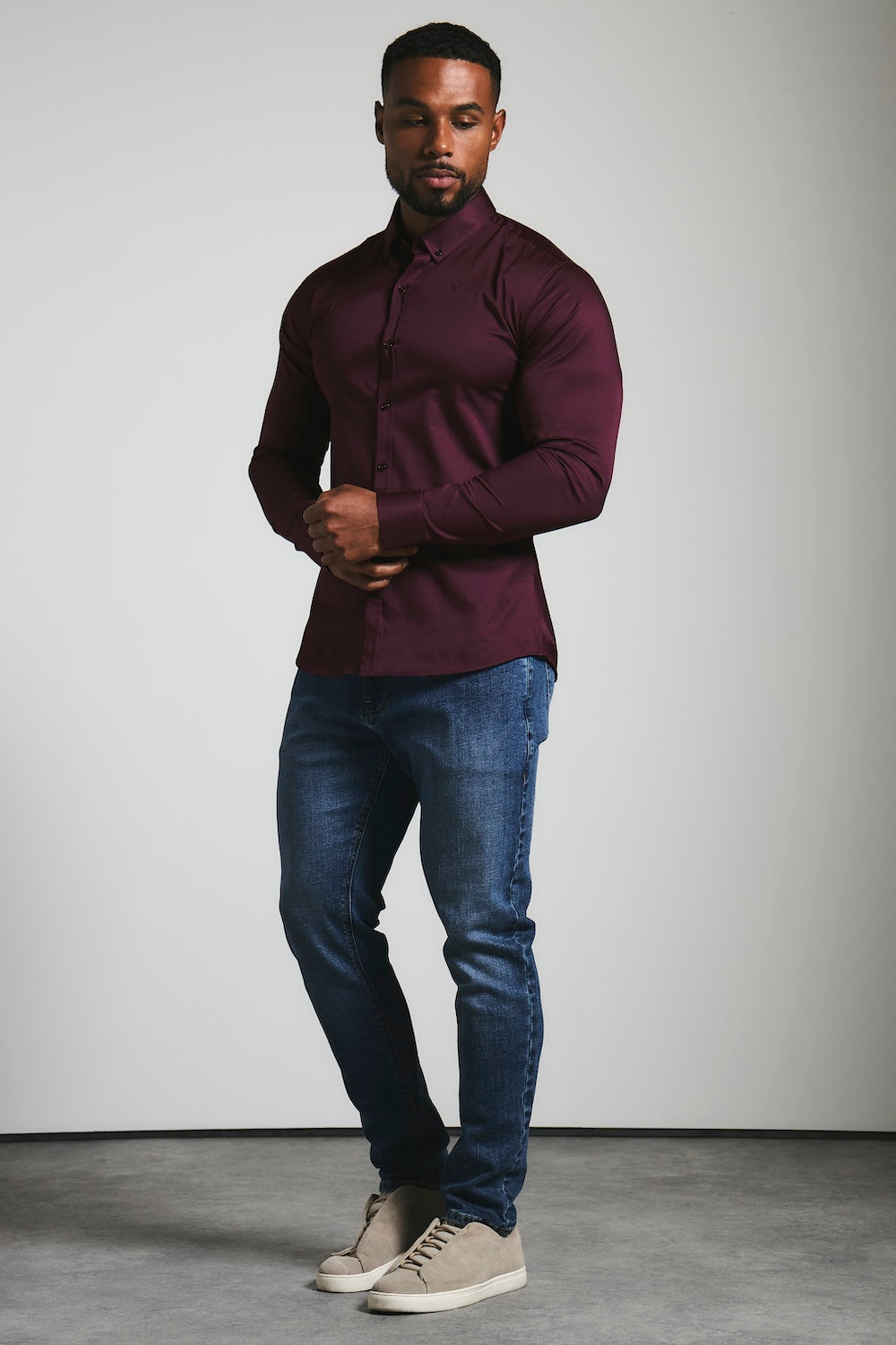 Athletic Fit Signature Shirt 2.0 in Burgundy