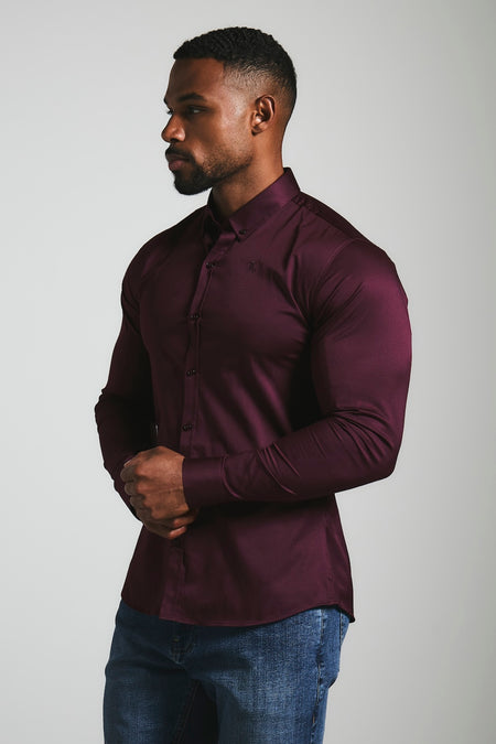 Athletic Fit Signature Shirt 2.0 in Burgundy
