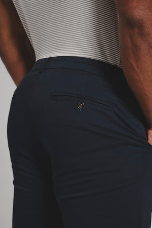 Athletic Fit Cotton Stretch Chino Pants in Navy