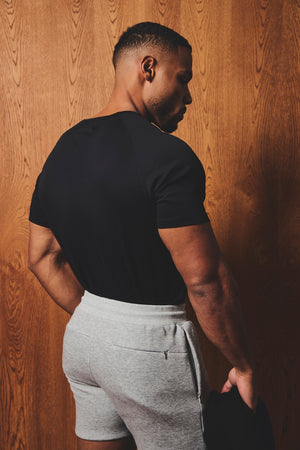 Mercerised Cotton T-Shirt in Black - TAILORED ATHLETE - USA