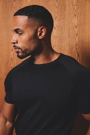 Mercerised Cotton T-Shirt in Black - TAILORED ATHLETE - USA