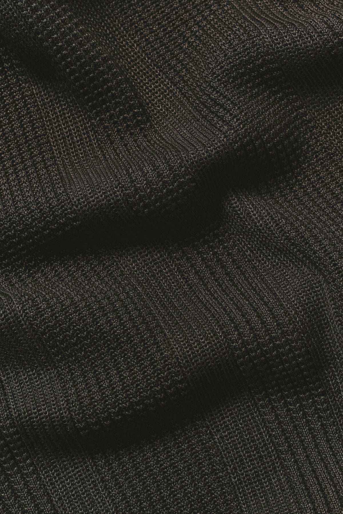 Vertical Stripe Knitted Polo Shirt in Khaki - TAILORED ATHLETE - USA