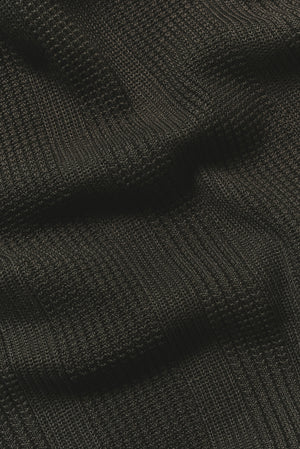 Vertical Stripe Knitted Polo Shirt in Khaki - TAILORED ATHLETE - USA