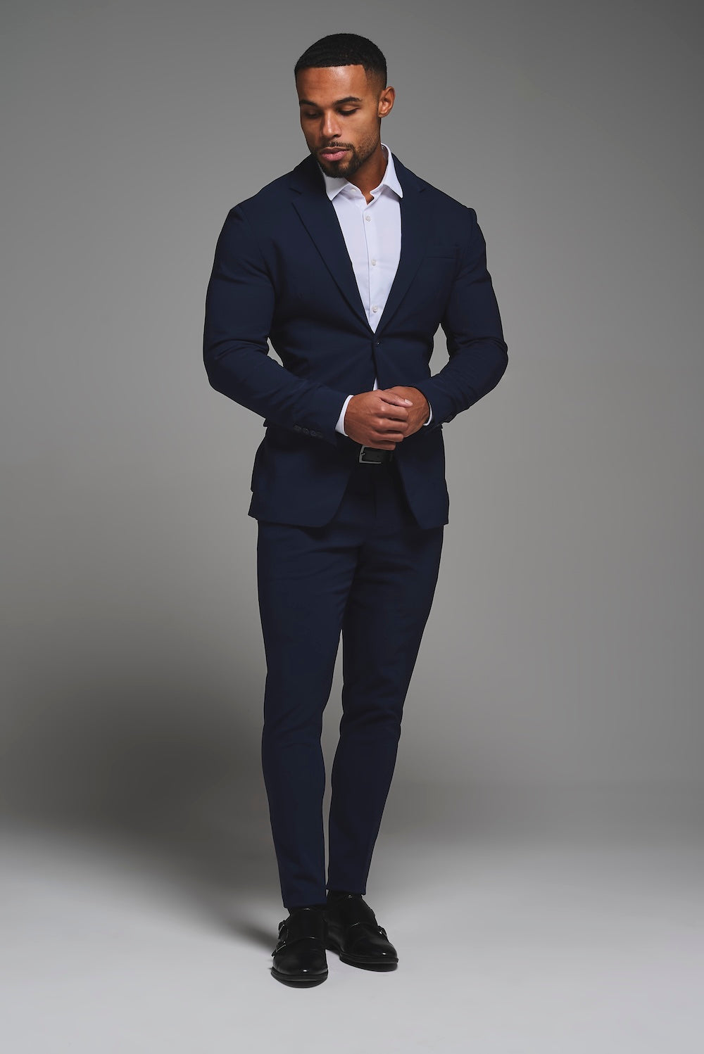True Athletic Fit Tech Suit Jacket in Navy - TAILORED ATHLETE - USA