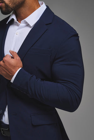 True Athletic Fit Tech Suit Jacket in Navy - TAILORED ATHLETE - USA