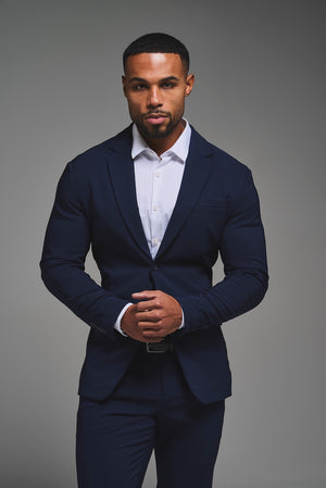 True Athletic Fit Tech Suit Jacket in Navy - TAILORED ATHLETE - USA