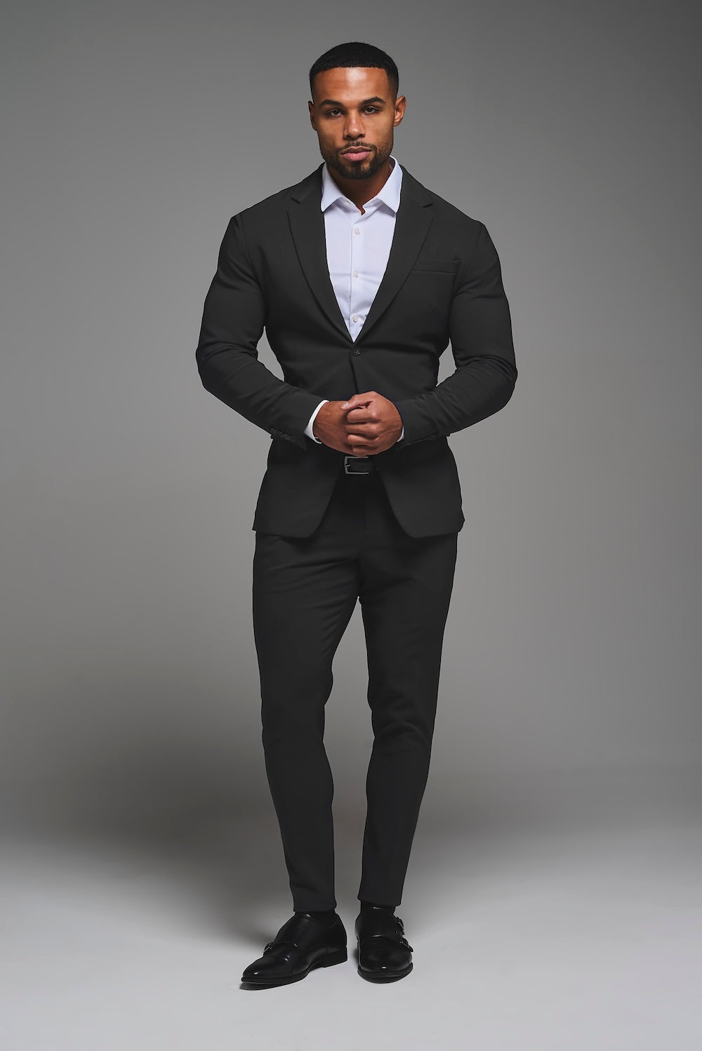 True Athletic Fit Tech Suit Jacket in Slate Grey - TAILORED ATHLETE - USA