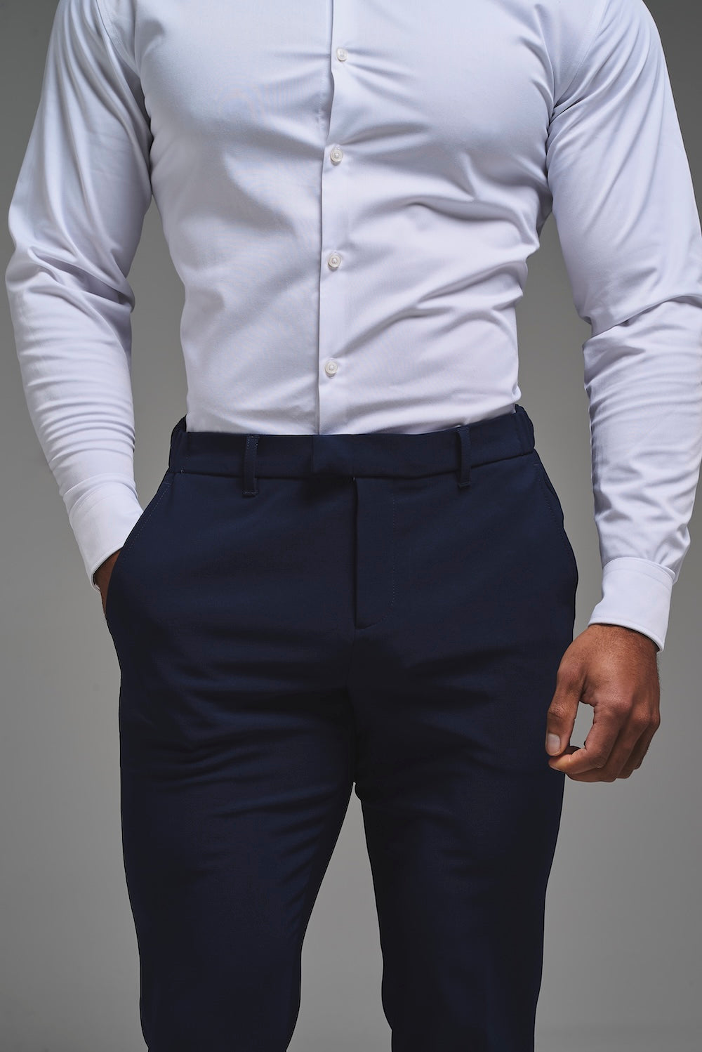 True Athletic Fit Tech Suit Pants in Navy - TAILORED ATHLETE - USA