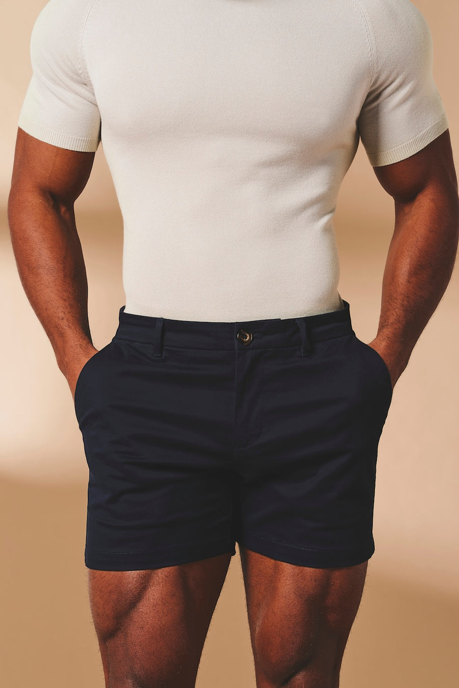 Athletic Fit Chino Shorts 5" in Navy - TAILORED ATHLETE - USA