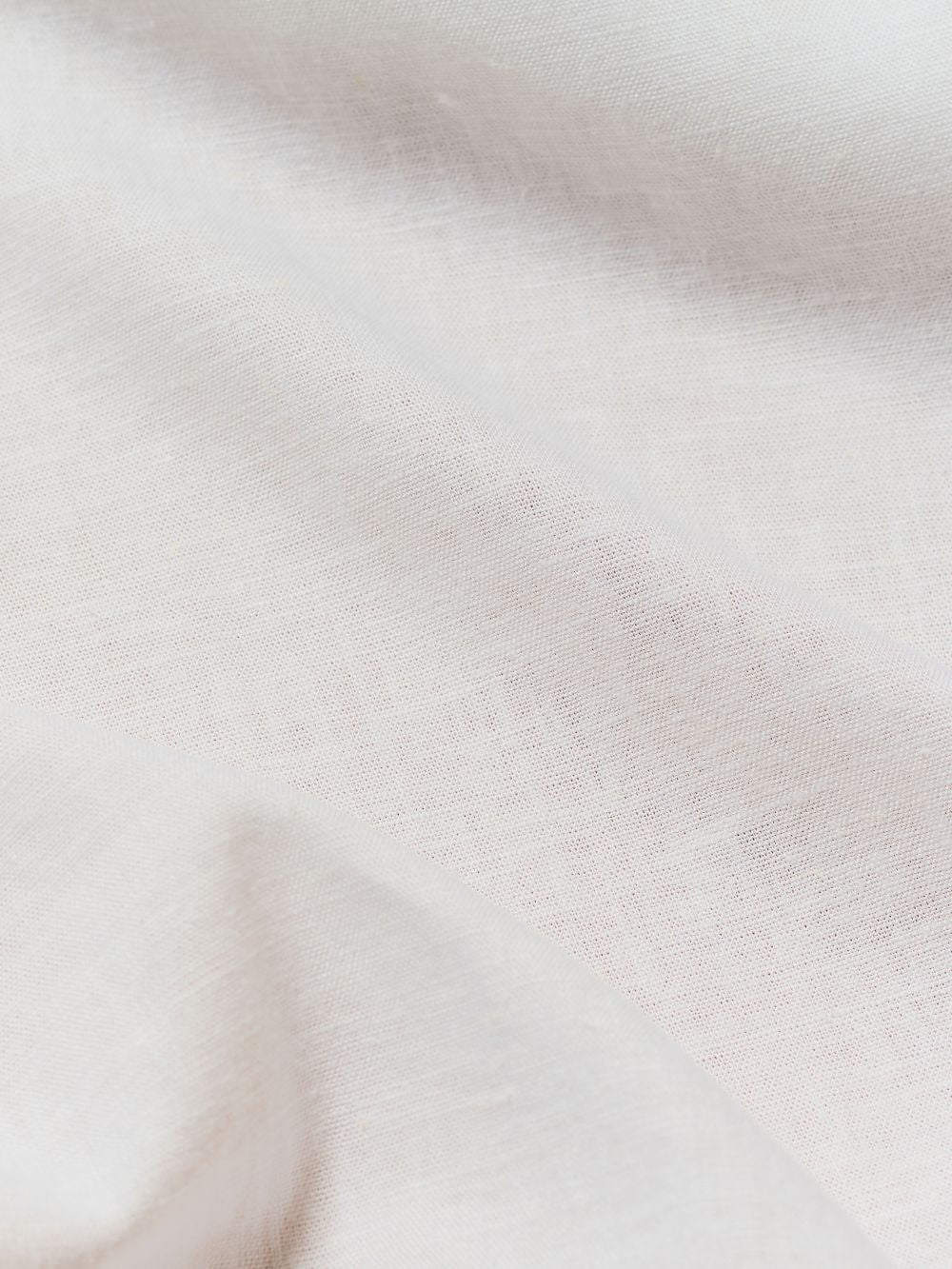 Stretch Linen Blend Cuban Collar Shirt in White - TAILORED ATHLETE - USA