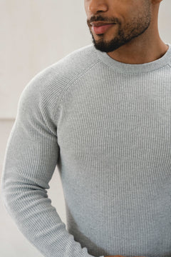 TEXTUREDCREWNECKJUMPER-
