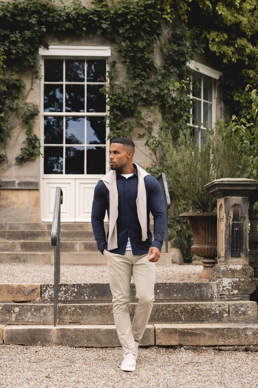 Textured Jersey Shirt in Navy XXXL Textured Jersey Shirt in Navy XXXL