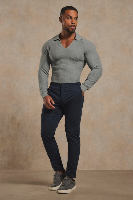 Smart Chino Side Adjuster Pants in Navy
