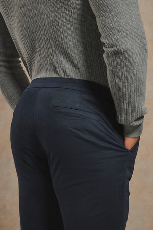 Smart Chino Side Adjuster Pants in Navy
