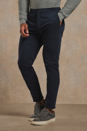 Smart Chino Side Adjuster Pants in Navy
