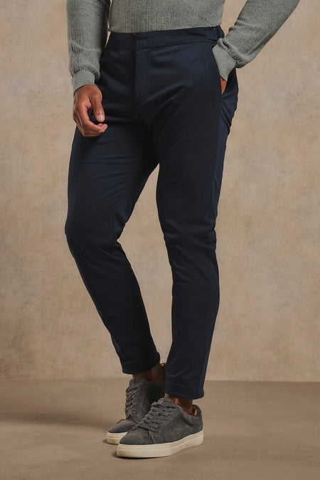 Smart Chino Side Adjuster Pants in Navy