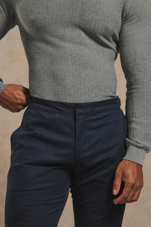 Smart Chino Side Adjuster Pants in Navy