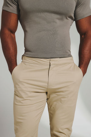 Smart Chino Side Adjuster Pants in Stone
