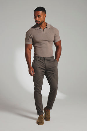 Smart Chino Side Adjuster Pants in Mocha