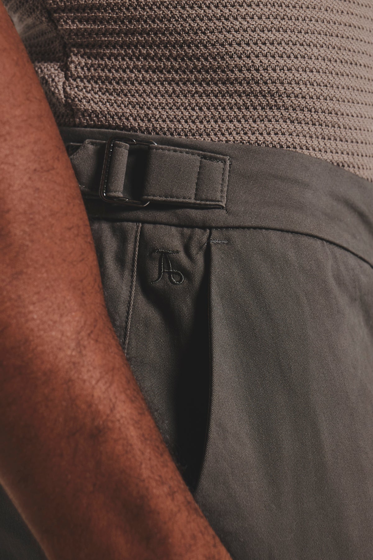 Smart Chino Side Adjuster Pants in Mocha