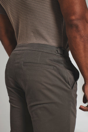 Smart Chino Side Adjuster Pants in Mocha