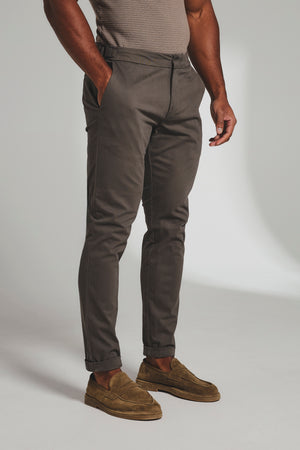Smart Chino Side Adjuster Pants in Mocha