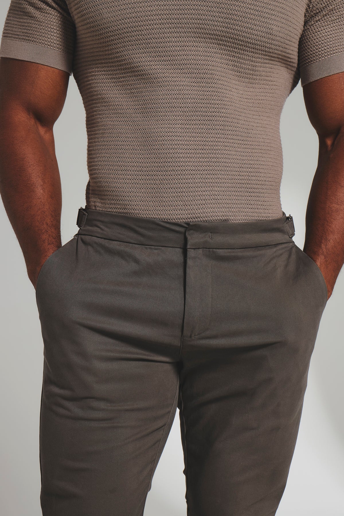 Smart Chino Side Adjuster Pants in Mocha