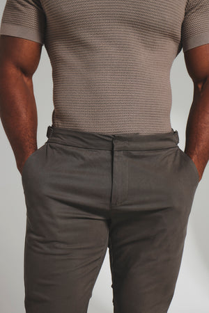 Smart Chino Side Adjuster Pants in Mocha