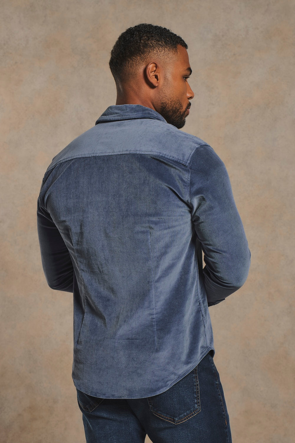 Cord Overshirt in Slate Blue
