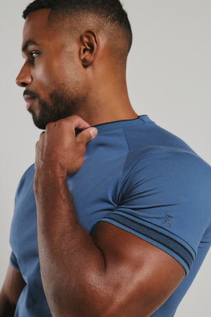 Tipped Fashion Fit T-Shirt in Airforce and Navy