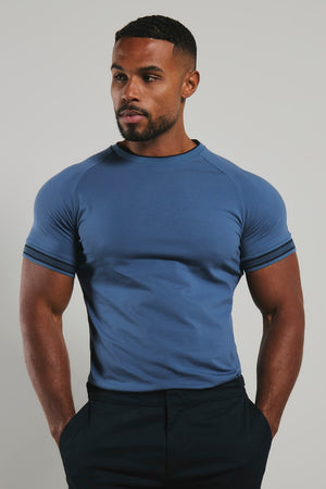 Tipped Fashion Fit T-Shirt in Airforce and Navy