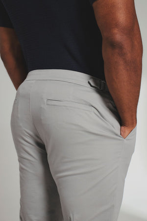 Smart Chino Side Adjuster Pants in Pale Grey