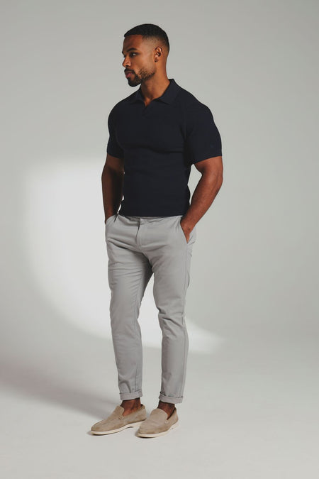 Smart Chino Side Adjuster Pants in Pale Grey