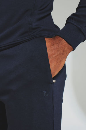 Interlock Sweat Joggers in Navy