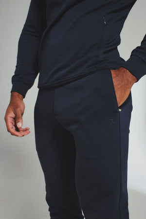 Interlock Sweat Joggers in Navy