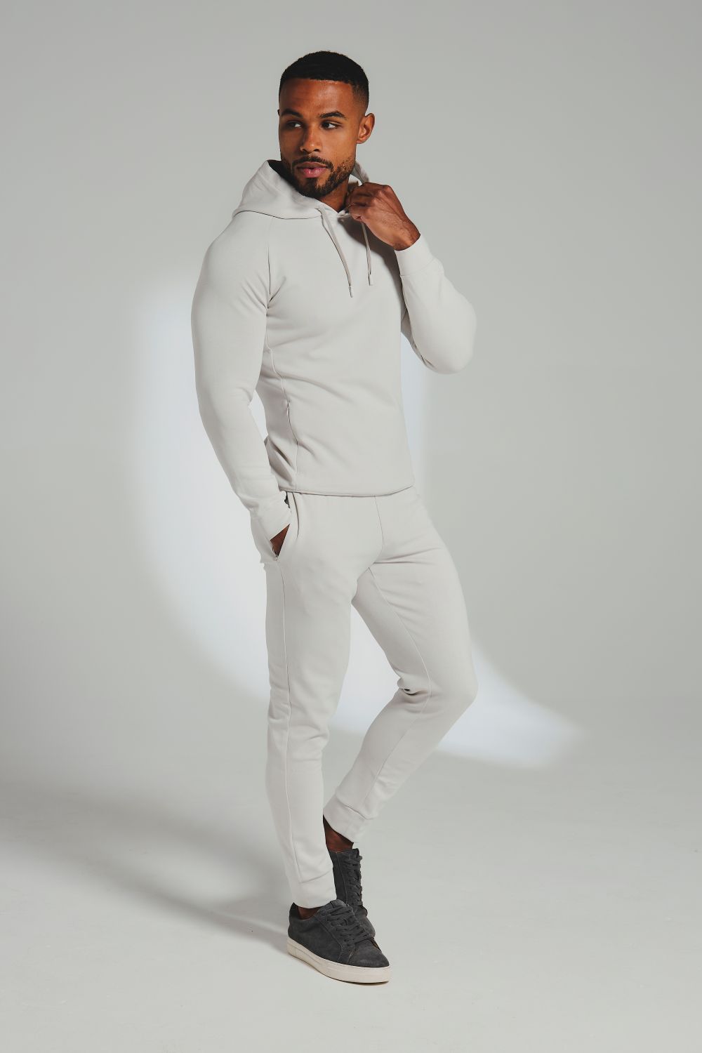 Interlock Sweat Joggers in Alabaster