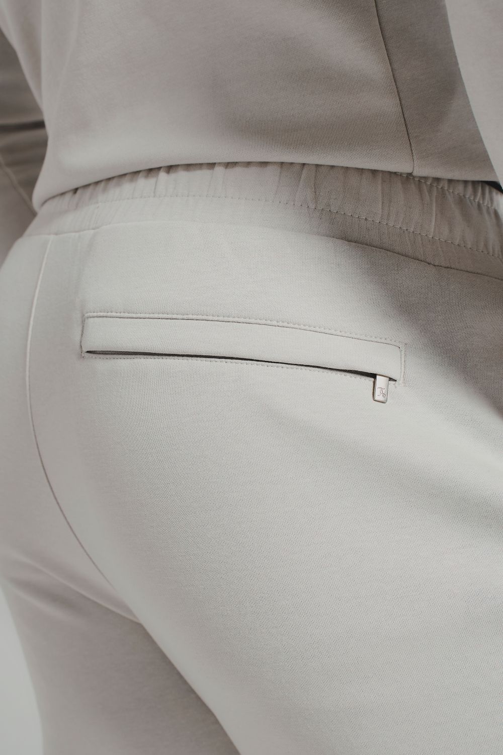Interlock Sweat Joggers in Alabaster