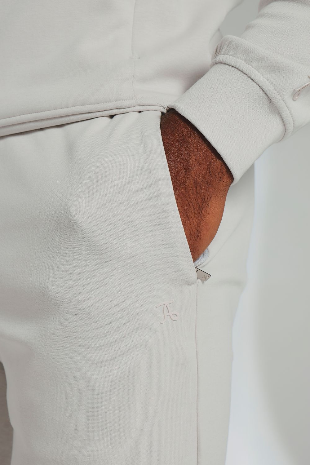 Interlock Sweat Joggers in Alabaster