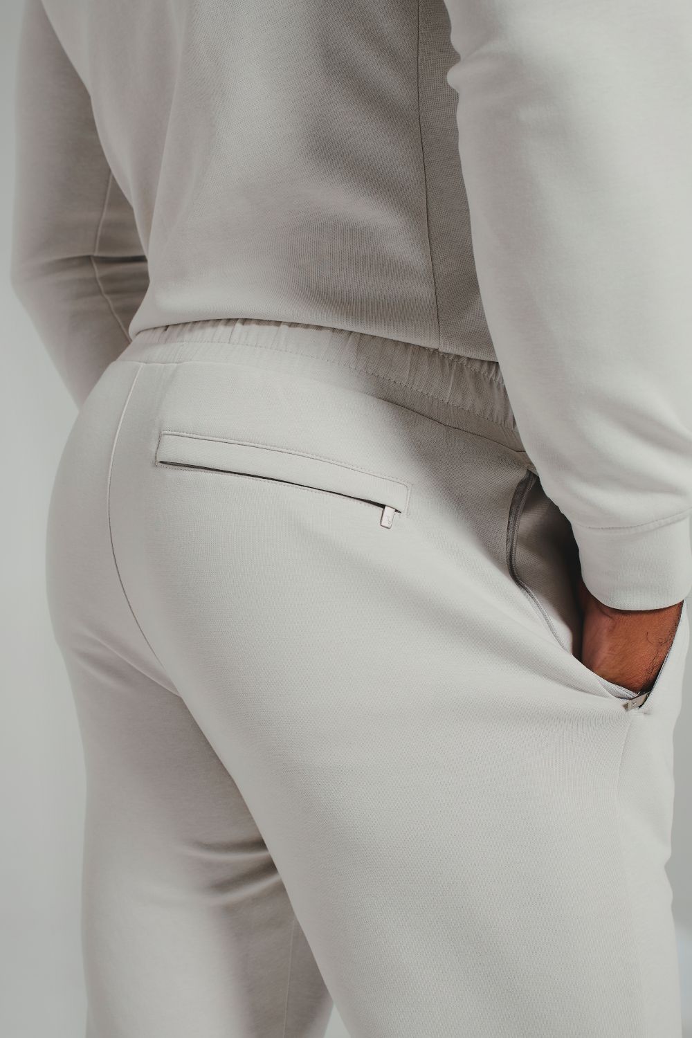 Interlock Sweat Joggers in Alabaster