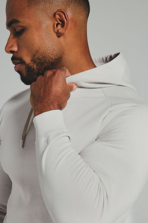 Interlock Hoodie Sweat in Alabaster